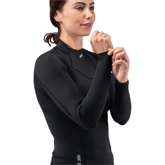 2024 Zhik Womens Microfleece Neoprene Wetsuit Top DTP-0530-BLK - Black